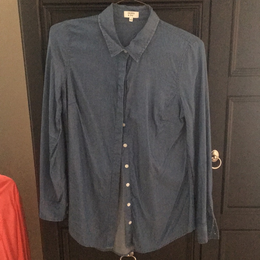 Denim button up
